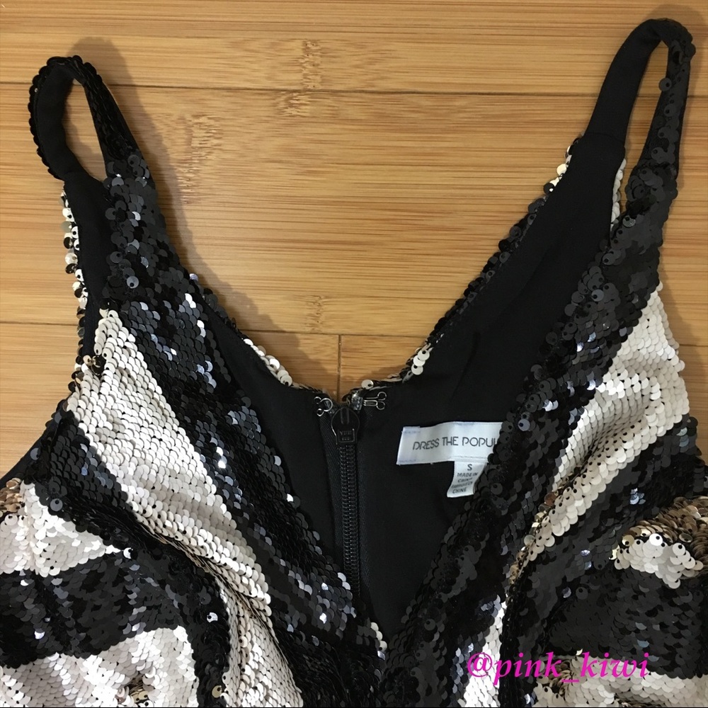 🆑 Dress the Population Margo Sequin Midi Dress - Picture 13 of 15